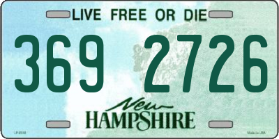 NH license plate 3692726