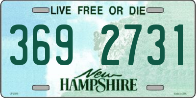 NH license plate 3692731
