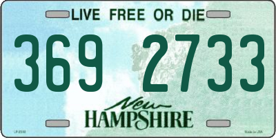 NH license plate 3692733