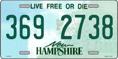 NH license plate 3692738