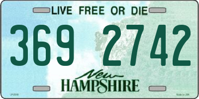 NH license plate 3692742