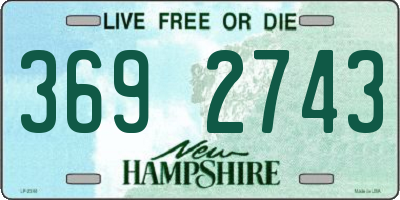 NH license plate 3692743