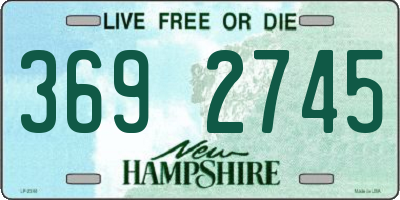 NH license plate 3692745
