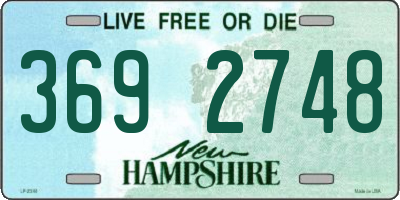 NH license plate 3692748