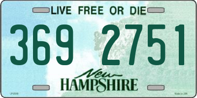 NH license plate 3692751