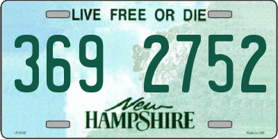 NH license plate 3692752