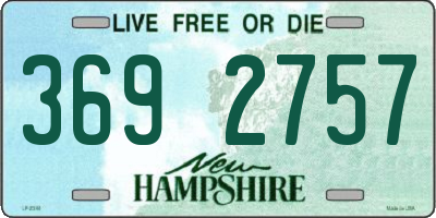 NH license plate 3692757