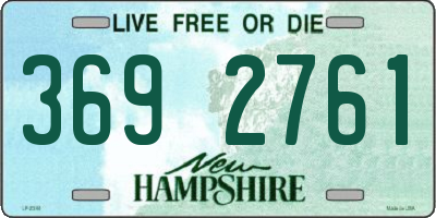 NH license plate 3692761