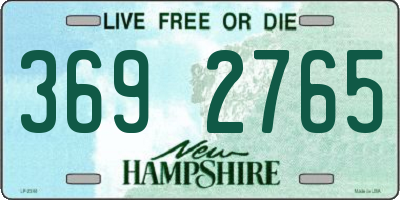 NH license plate 3692765