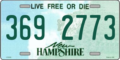 NH license plate 3692773