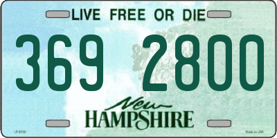 NH license plate 3692800