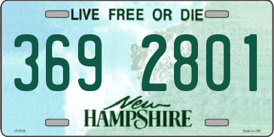 NH license plate 3692801