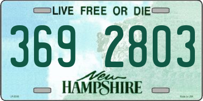 NH license plate 3692803