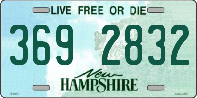 NH license plate 3692832
