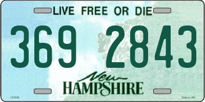 NH license plate 3692843