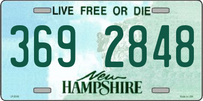 NH license plate 3692848