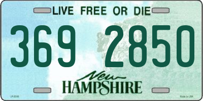 NH license plate 3692850