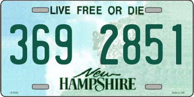 NH license plate 3692851