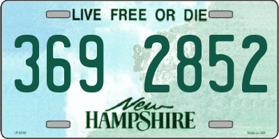 NH license plate 3692852