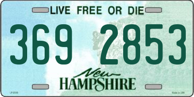 NH license plate 3692853