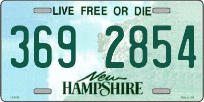 NH license plate 3692854