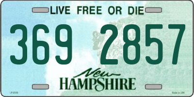 NH license plate 3692857