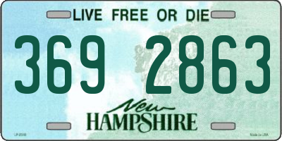 NH license plate 3692863