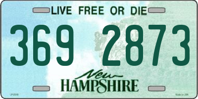 NH license plate 3692873