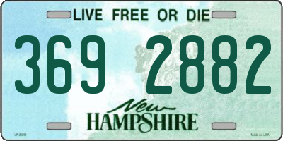 NH license plate 3692882
