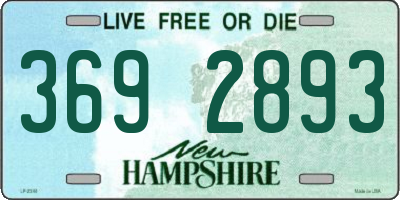 NH license plate 3692893