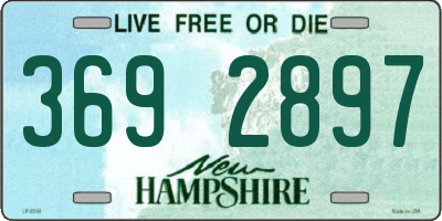 NH license plate 3692897