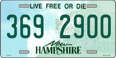 NH license plate 3692900