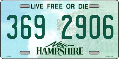 NH license plate 3692906