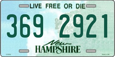 NH license plate 3692921
