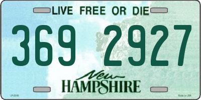 NH license plate 3692927