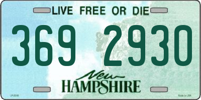 NH license plate 3692930
