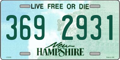 NH license plate 3692931