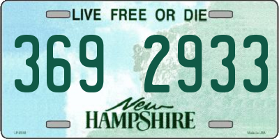 NH license plate 3692933