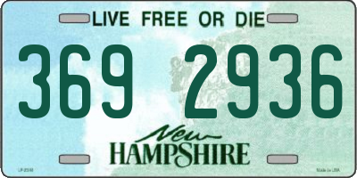 NH license plate 3692936