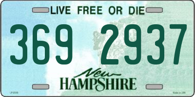 NH license plate 3692937