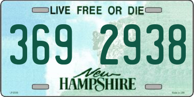 NH license plate 3692938