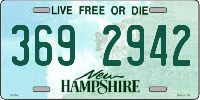 NH license plate 3692942