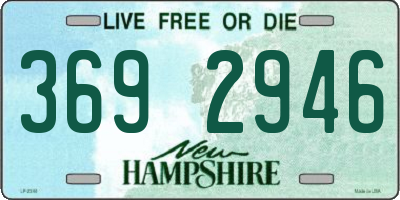 NH license plate 3692946