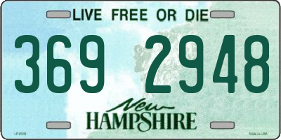 NH license plate 3692948
