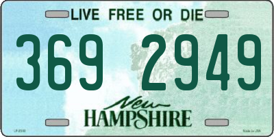 NH license plate 3692949