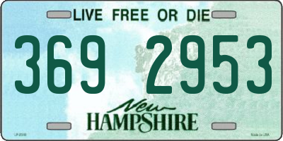 NH license plate 3692953