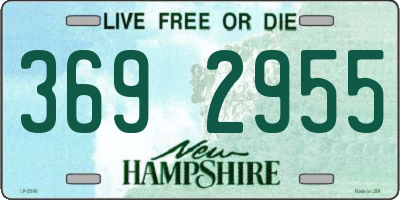 NH license plate 3692955