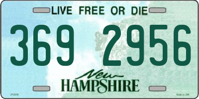 NH license plate 3692956