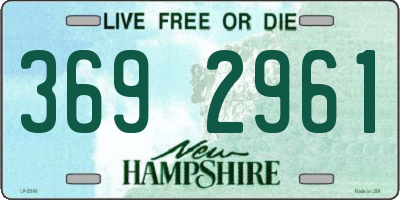 NH license plate 3692961