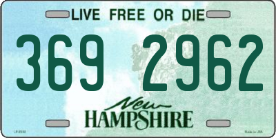 NH license plate 3692962